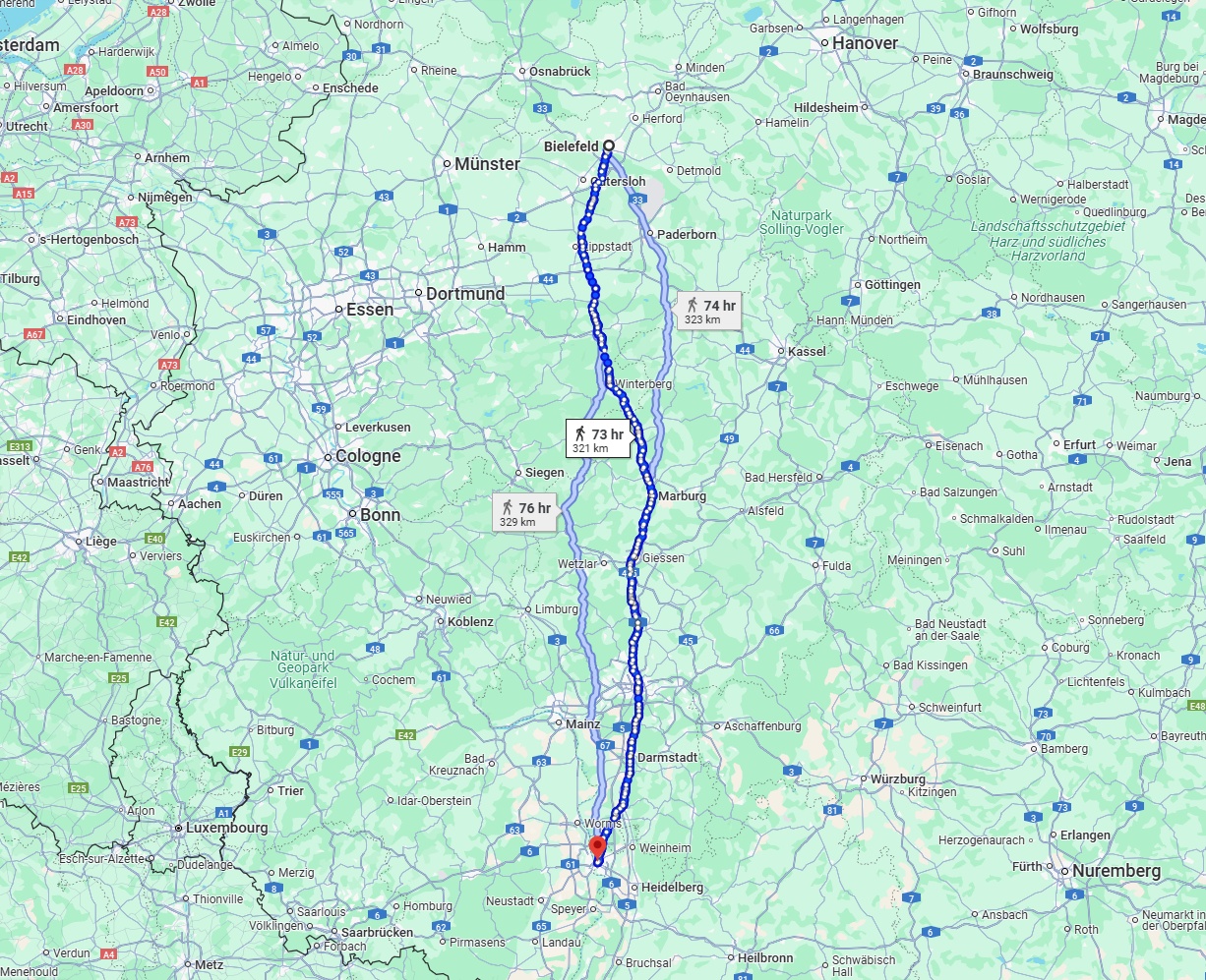Anreise von Bielefeld Zu Mannheim Über 