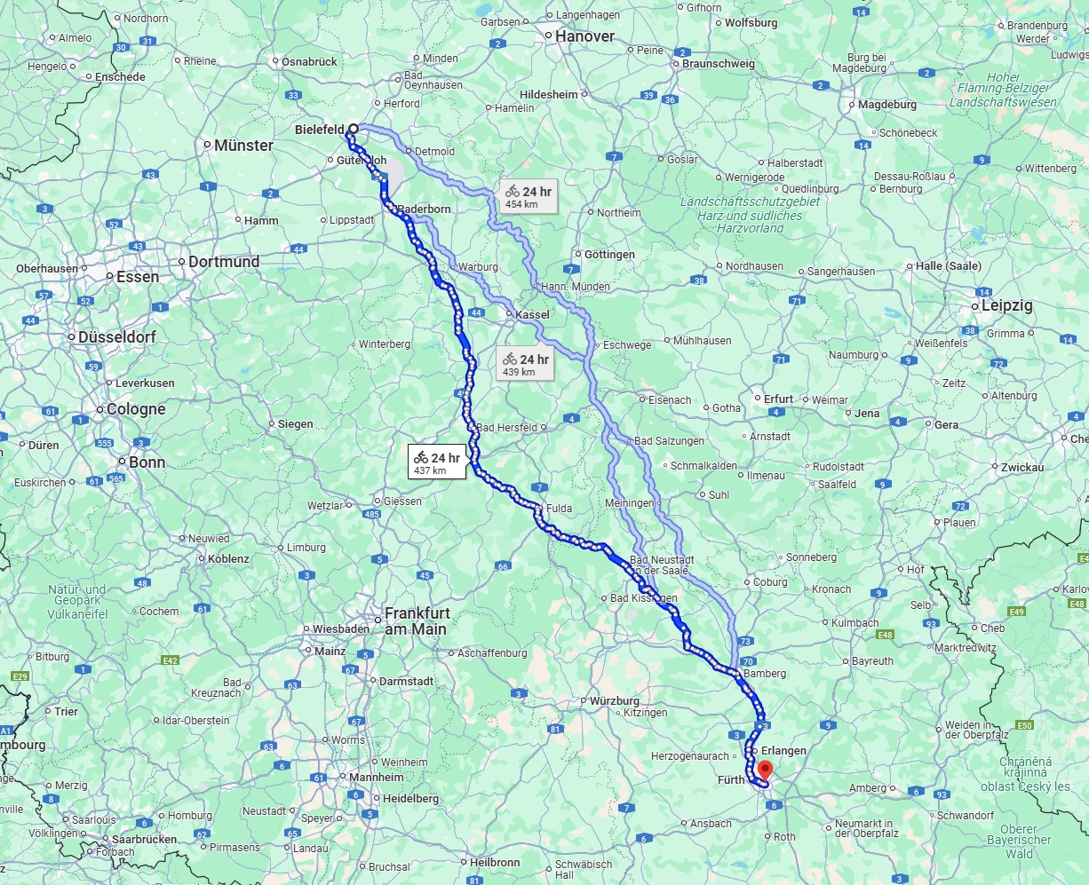 Anreise von Bielefeld Zu Nürnberg Über 