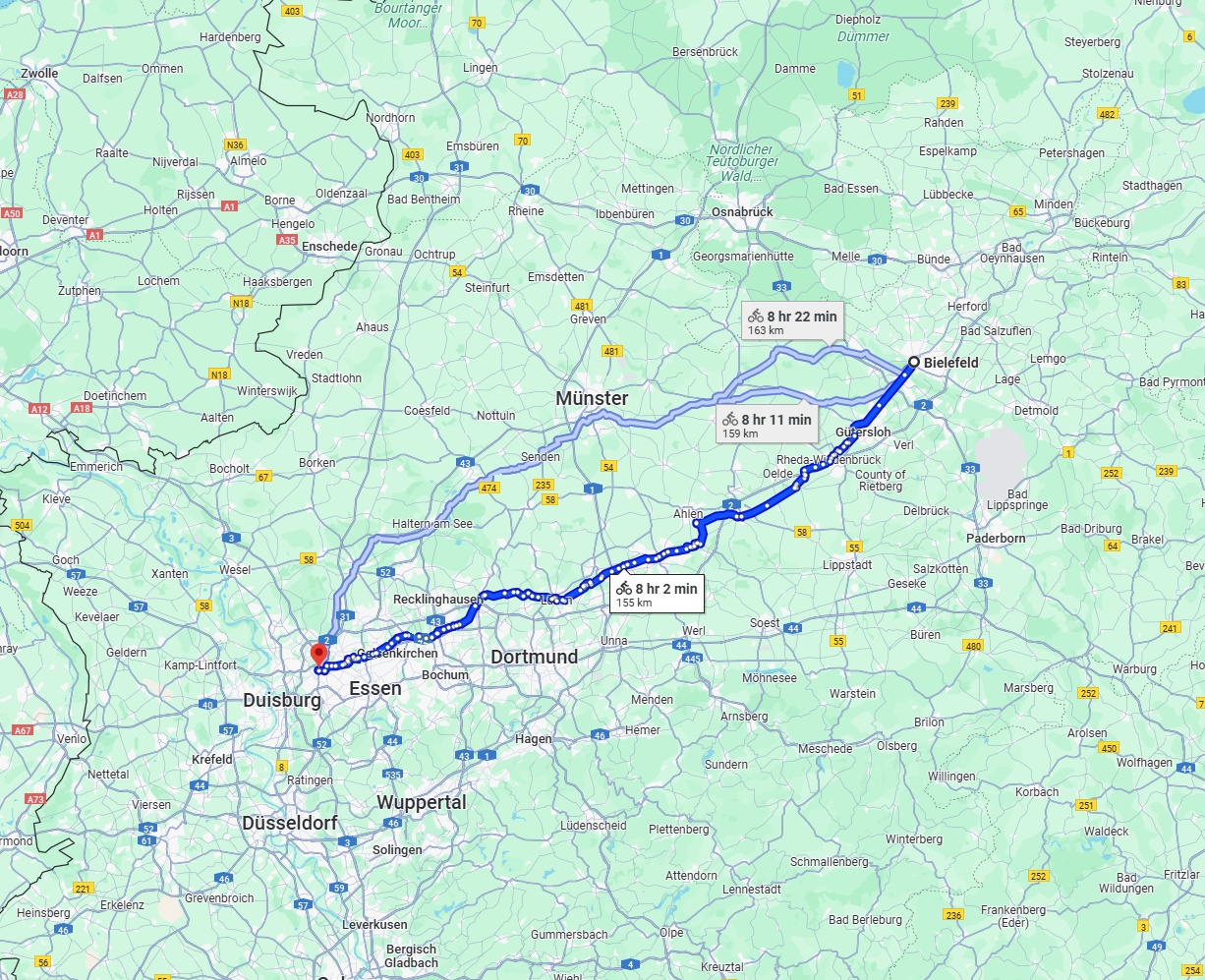 Anreise von Bielefeld Zu Oberhausen Über 