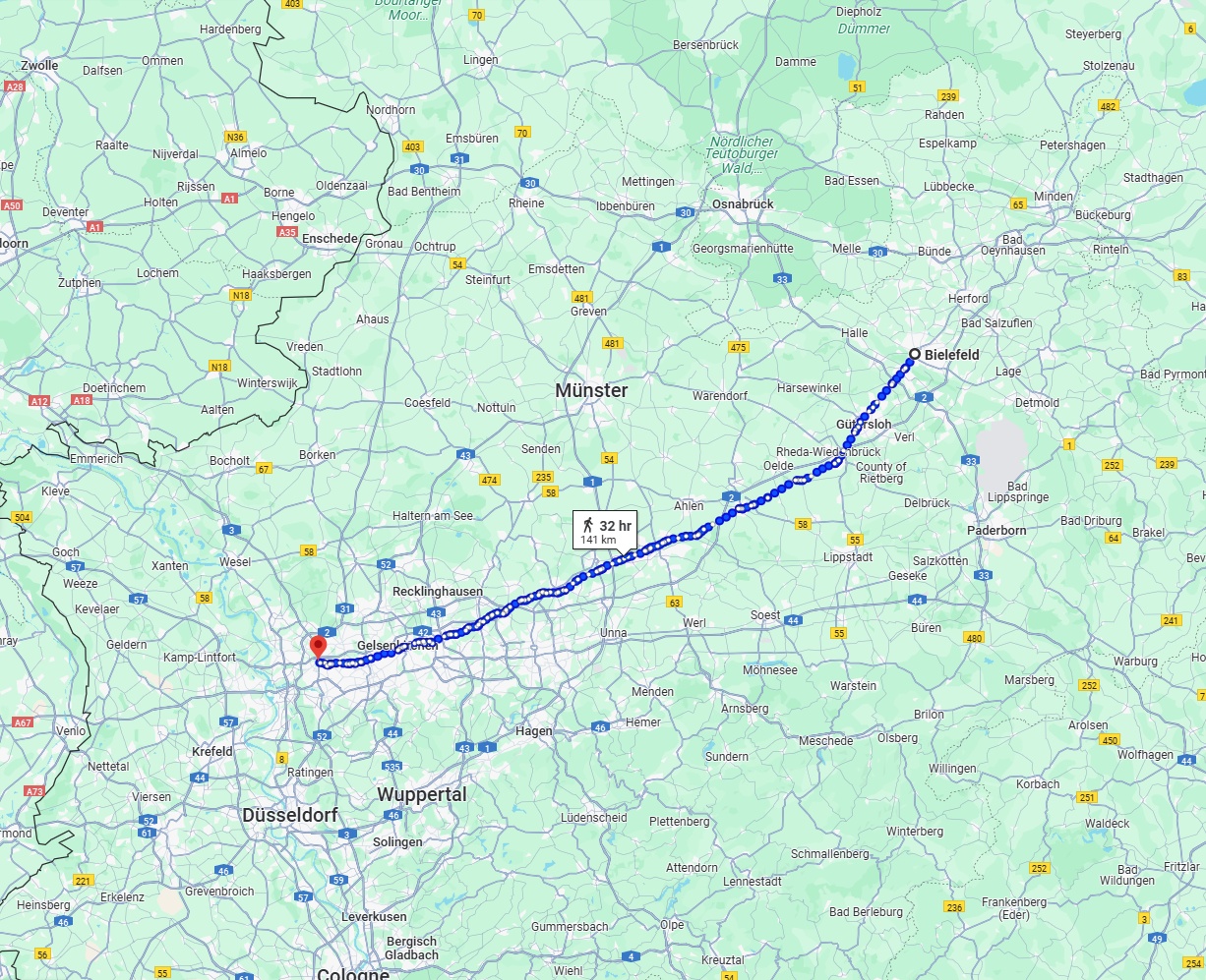 Anreise von Bielefeld Zu Oberhausen Über 