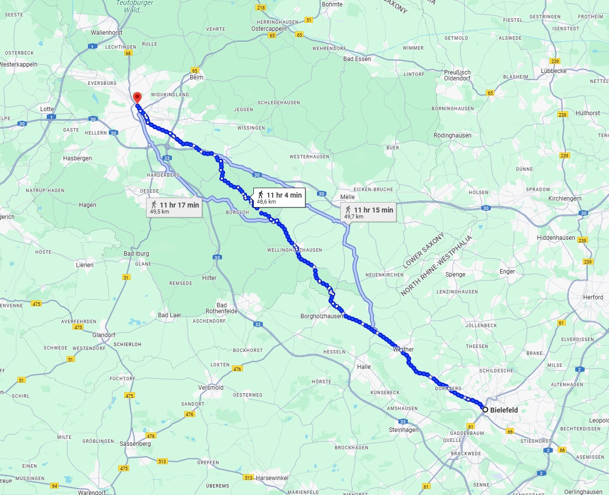 Anreise von Bielefeld Zu Osnabrück Über 