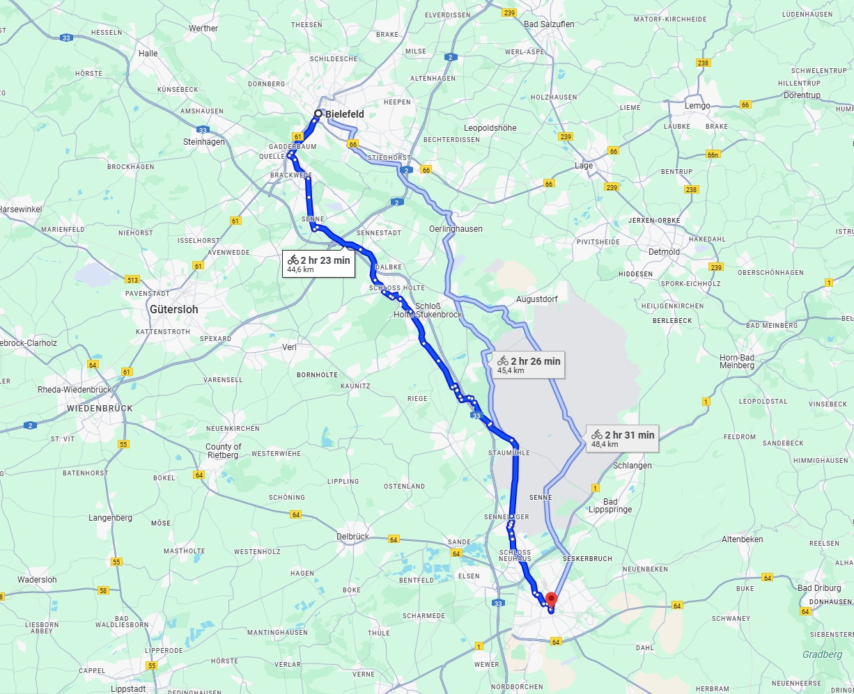 Anreise von Bielefeld Zu Paderborn Über 