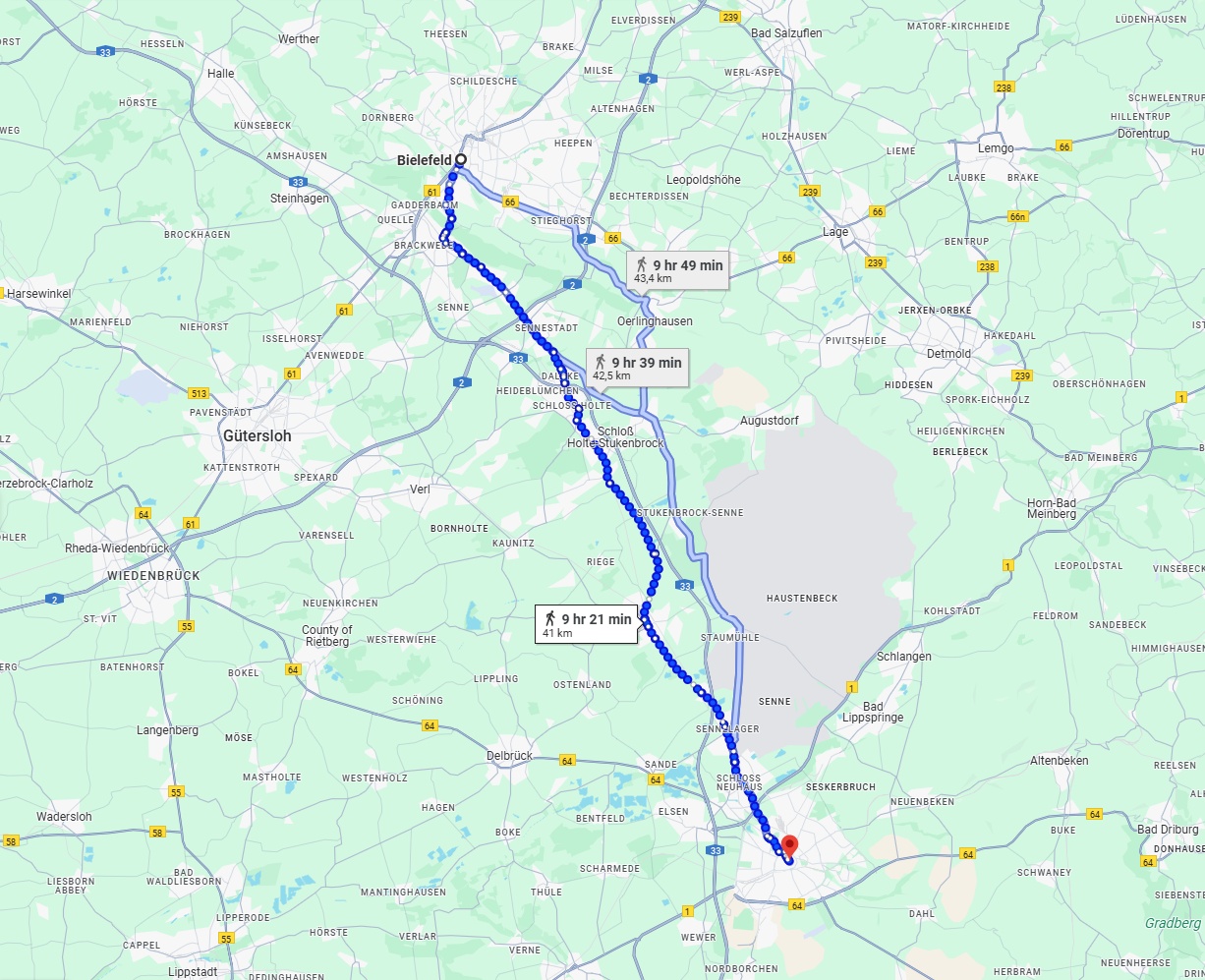 Anreise von Bielefeld Zu Paderborn Über 