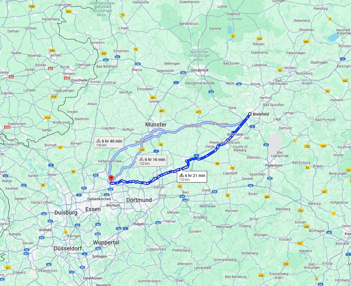 Anreise von Bielefeld Zu Recklinghausen Über 