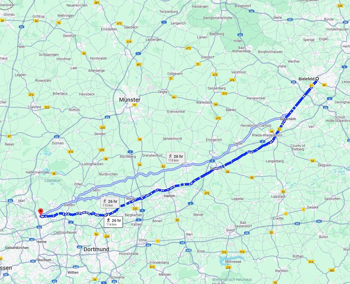 Anreise von Bielefeld Zu Recklinghausen Über 