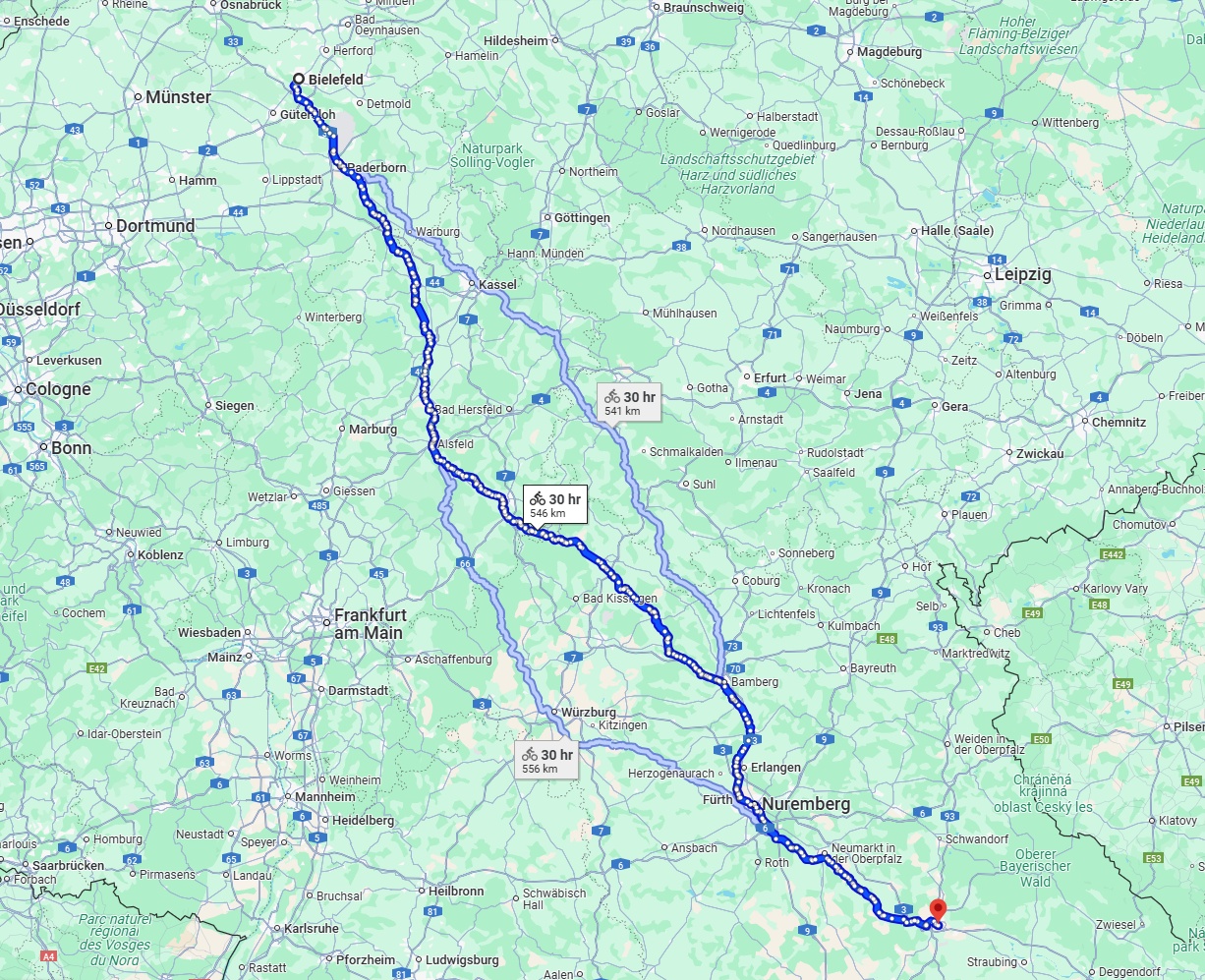 Anreise von Bielefeld Zu Regensburg Über 