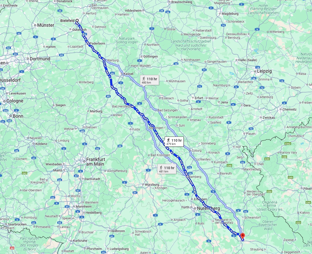 Anreise von Bielefeld Zu Regensburg Über 