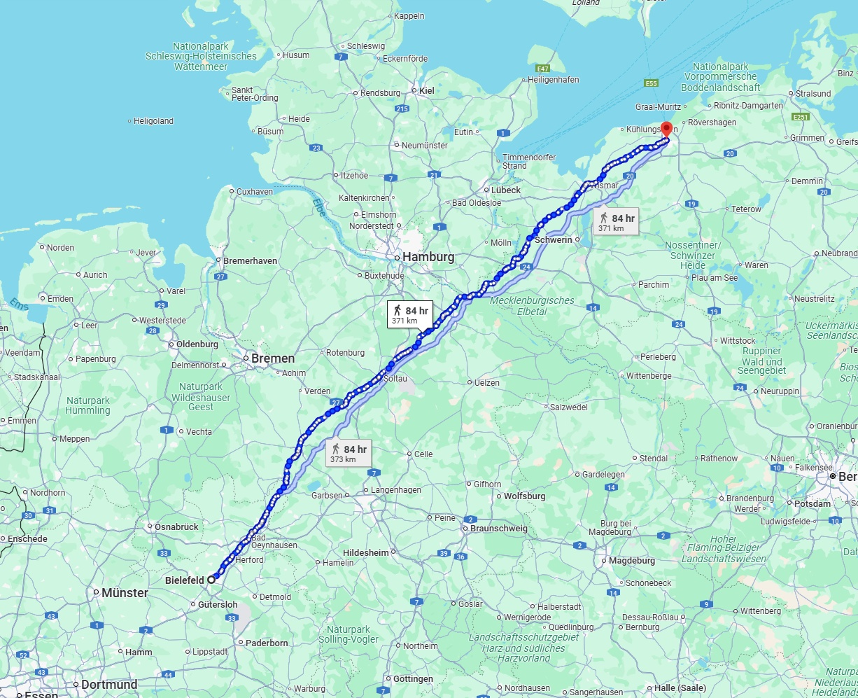 Anreise von Bielefeld Zu Rostock Über 