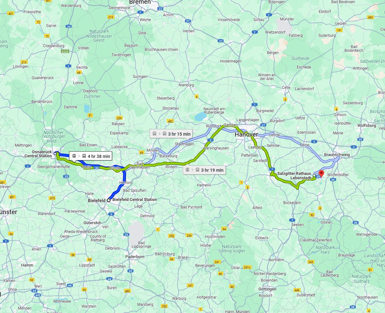Anreise von Bielefeld Zu Salzgitter Über 