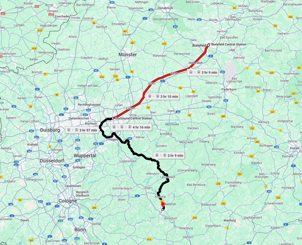 Anreise von Bielefeld Zu Siegen Über 