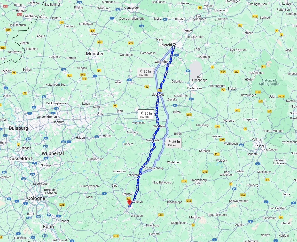 Anreise von Bielefeld Zu Siegen Über 