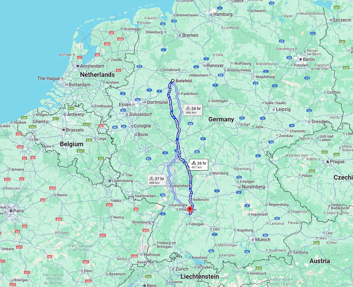 Anreise von Bielefeld Zu Stuttgart Über 
