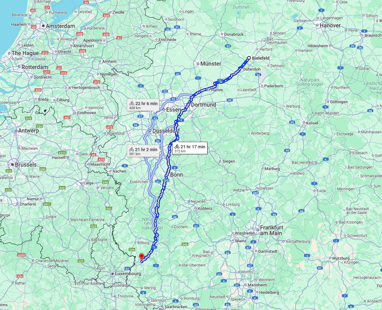 Anreise von Bielefeld Zu Trier Über 