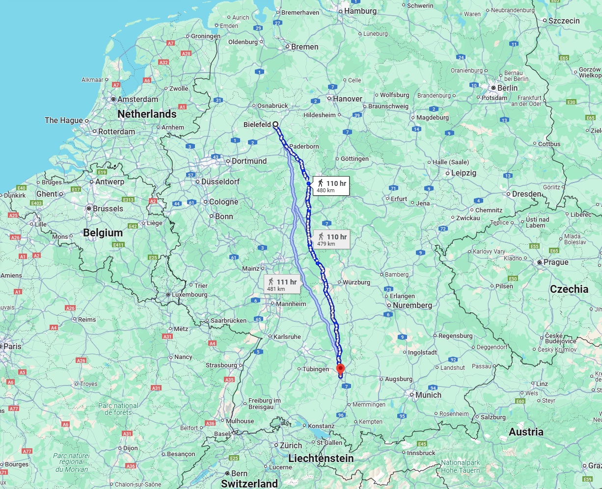 Anreise von Bielefeld Zu Ulm Über 