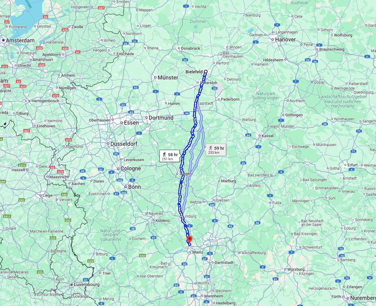 Anreise von Bielefeld Zu Wiesbaden Über 