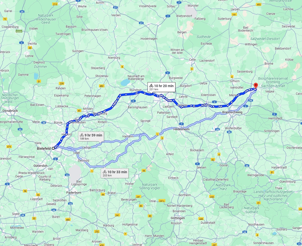 Anreise von Bielefeld Zu Wolfsburg Über 