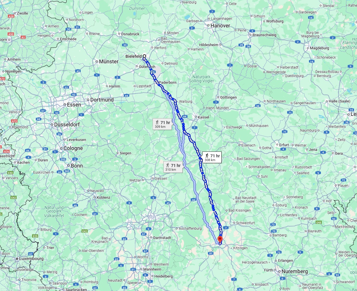 Anreise von Bielefeld Zu Würzburg Über 