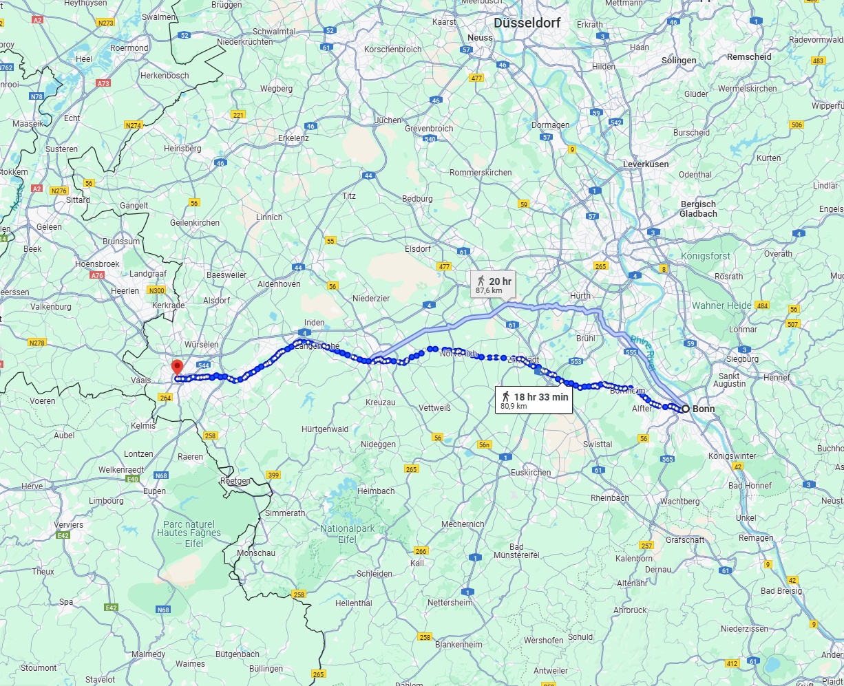 Anreise von Bonn Zu Aachen Über 