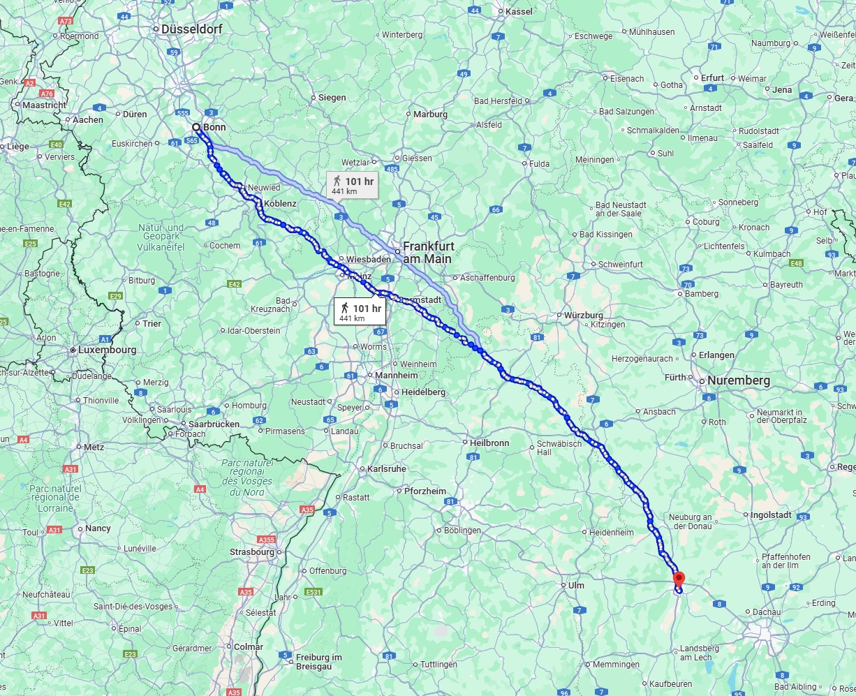 Anreise von Bonn Zu Augsburg Über 