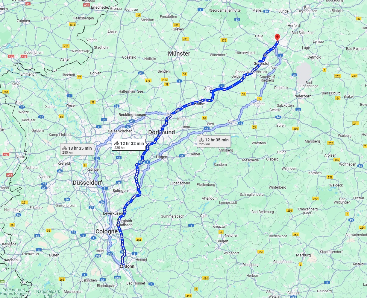 Anreise von Bonn Zu Bielefeld Über 