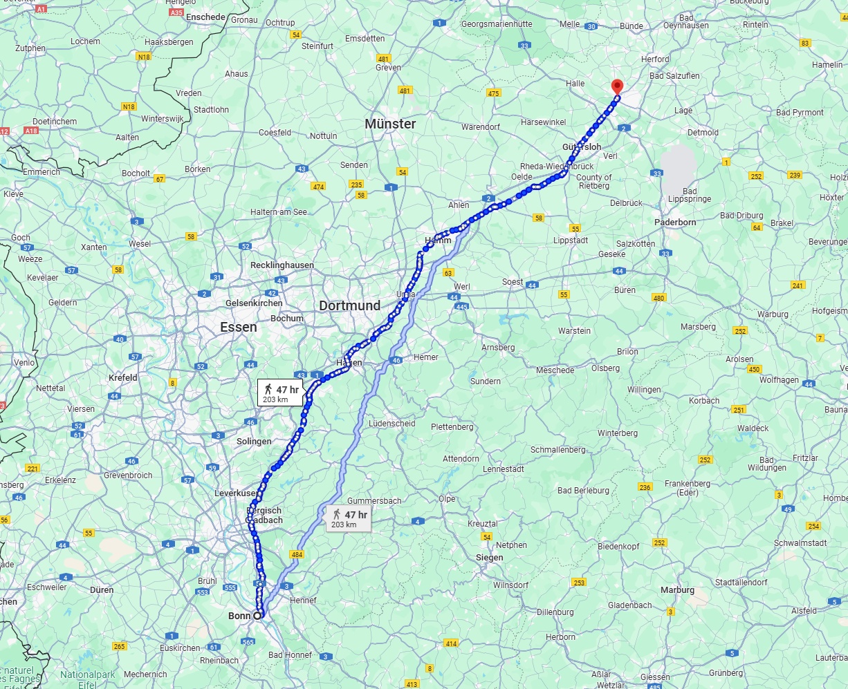 Anreise von Bonn Zu Bielefeld Über 