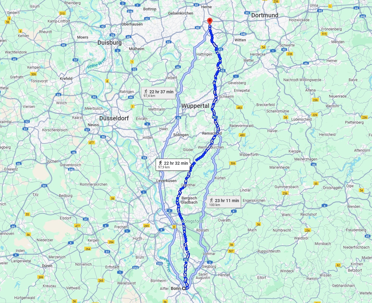 Anreise von Bonn Zu Bochum Über 