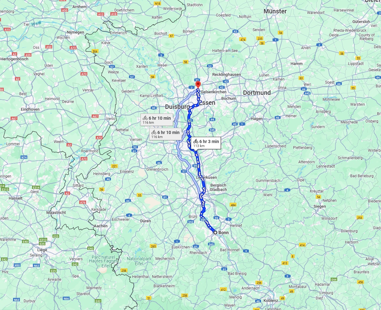 Anreise von Bonn Zu Bottrop Über 