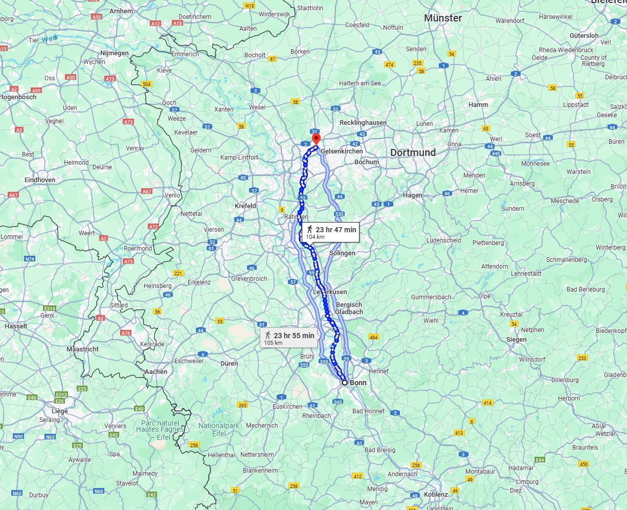 Anreise von Bonn Zu Bottrop Über 