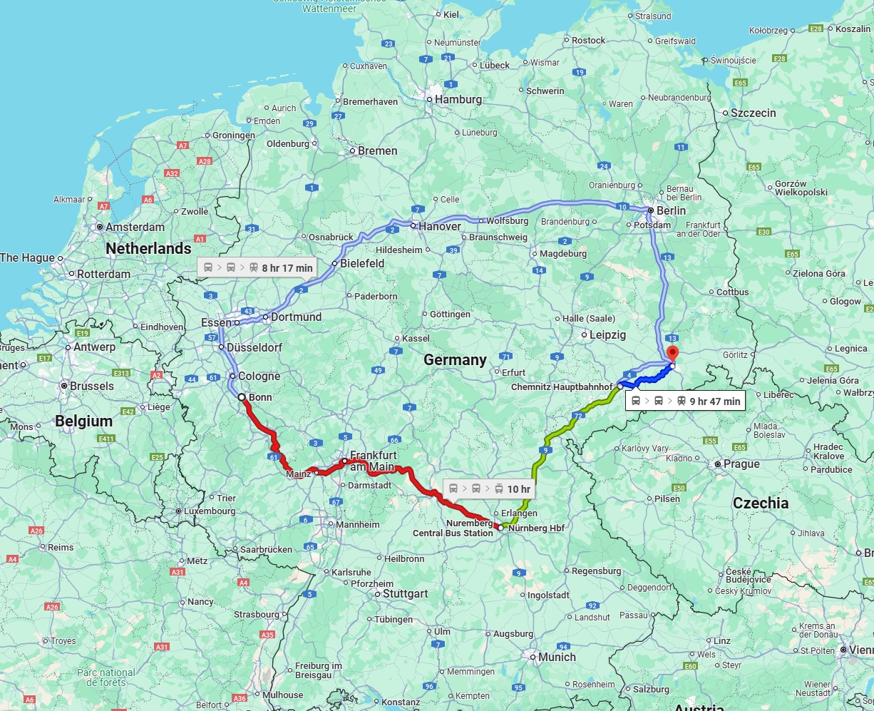 Anreise von Bonn Zu Dresden Über 