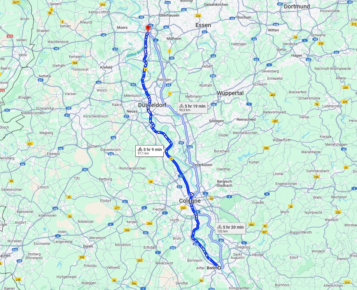 Anreise von Bonn Zu Duisburg Über 