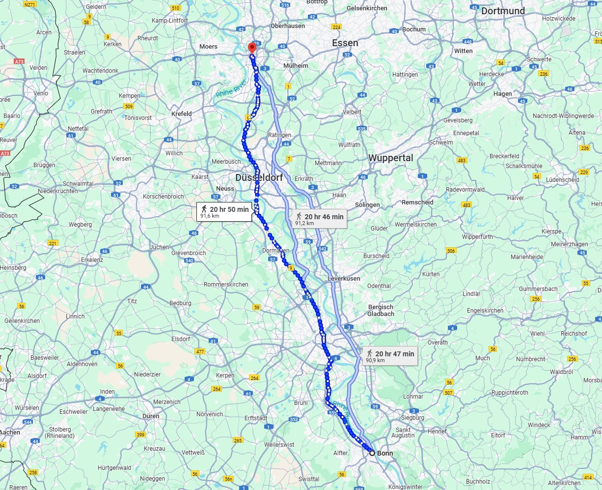 Anreise von Bonn Zu Duisburg Über 