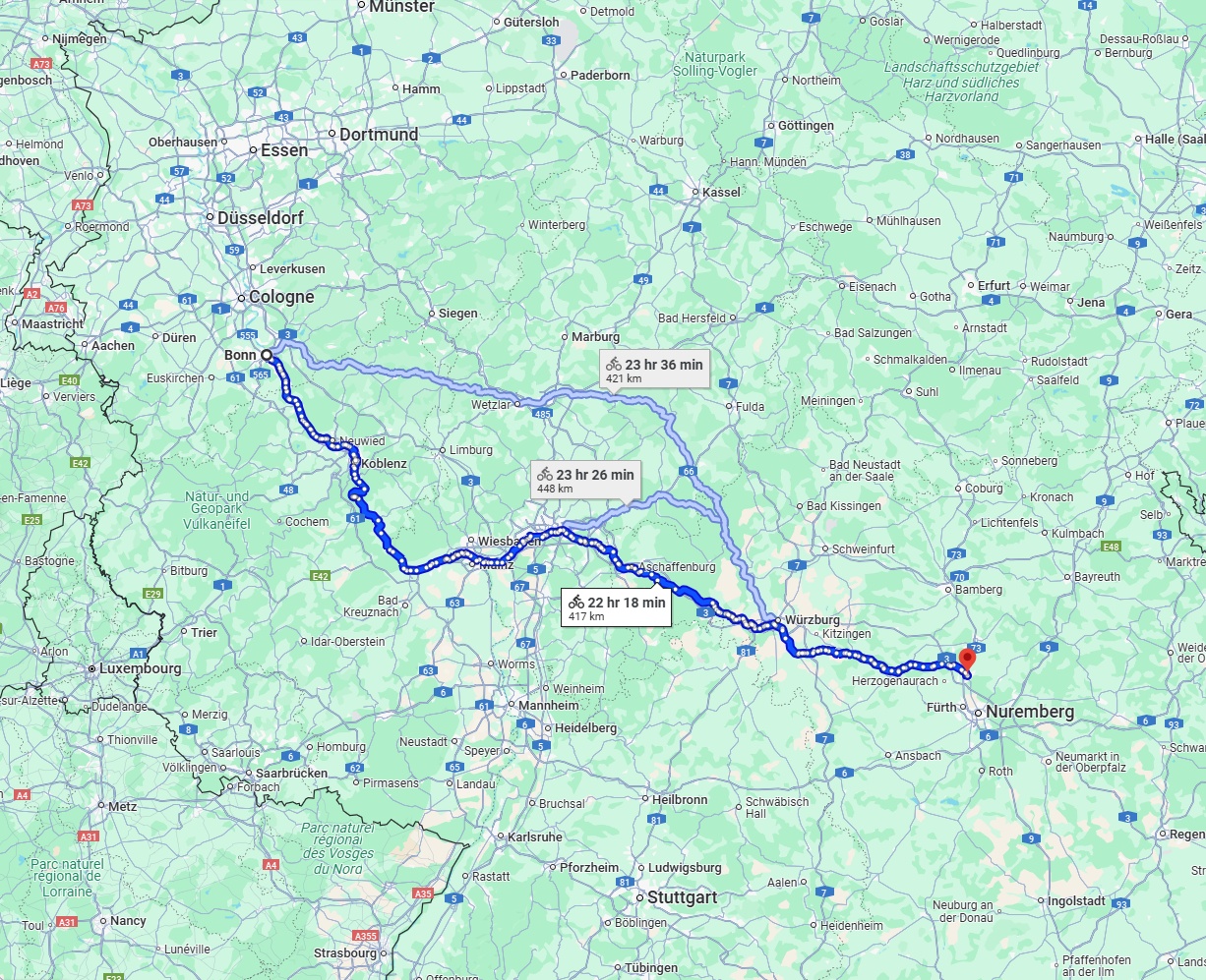 Anreise von Bonn Zu Erlangen Über 