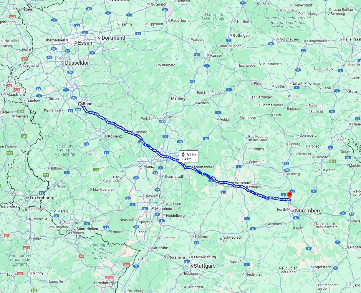Anreise von Bonn Zu Erlangen Über 
