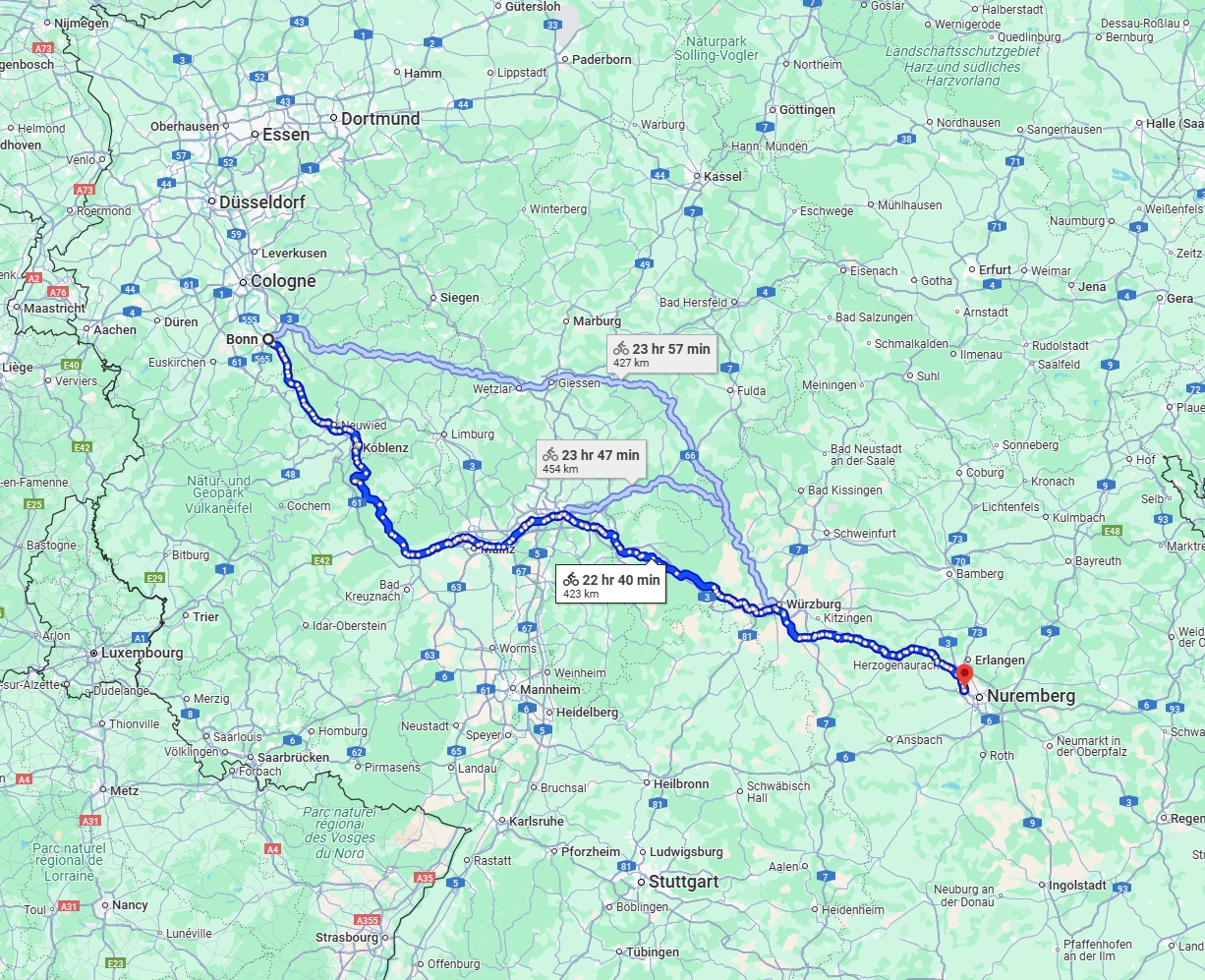 Anreise von Bonn Zu Fürth Über 