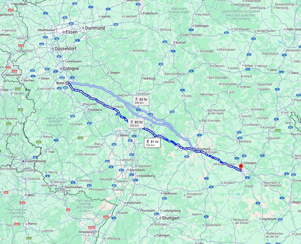 Anreise von Bonn Zu Fürth Über 