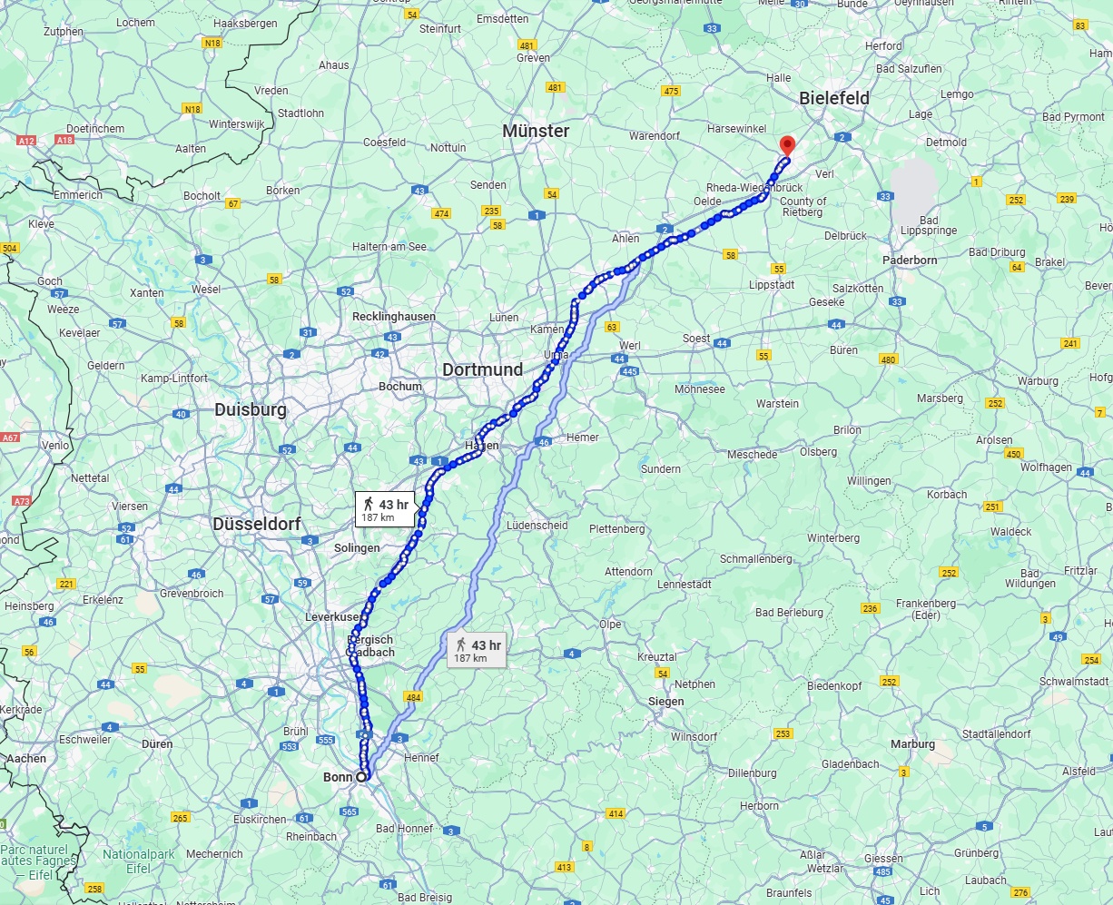 Anreise von Bonn Zu Gütersloh Über 