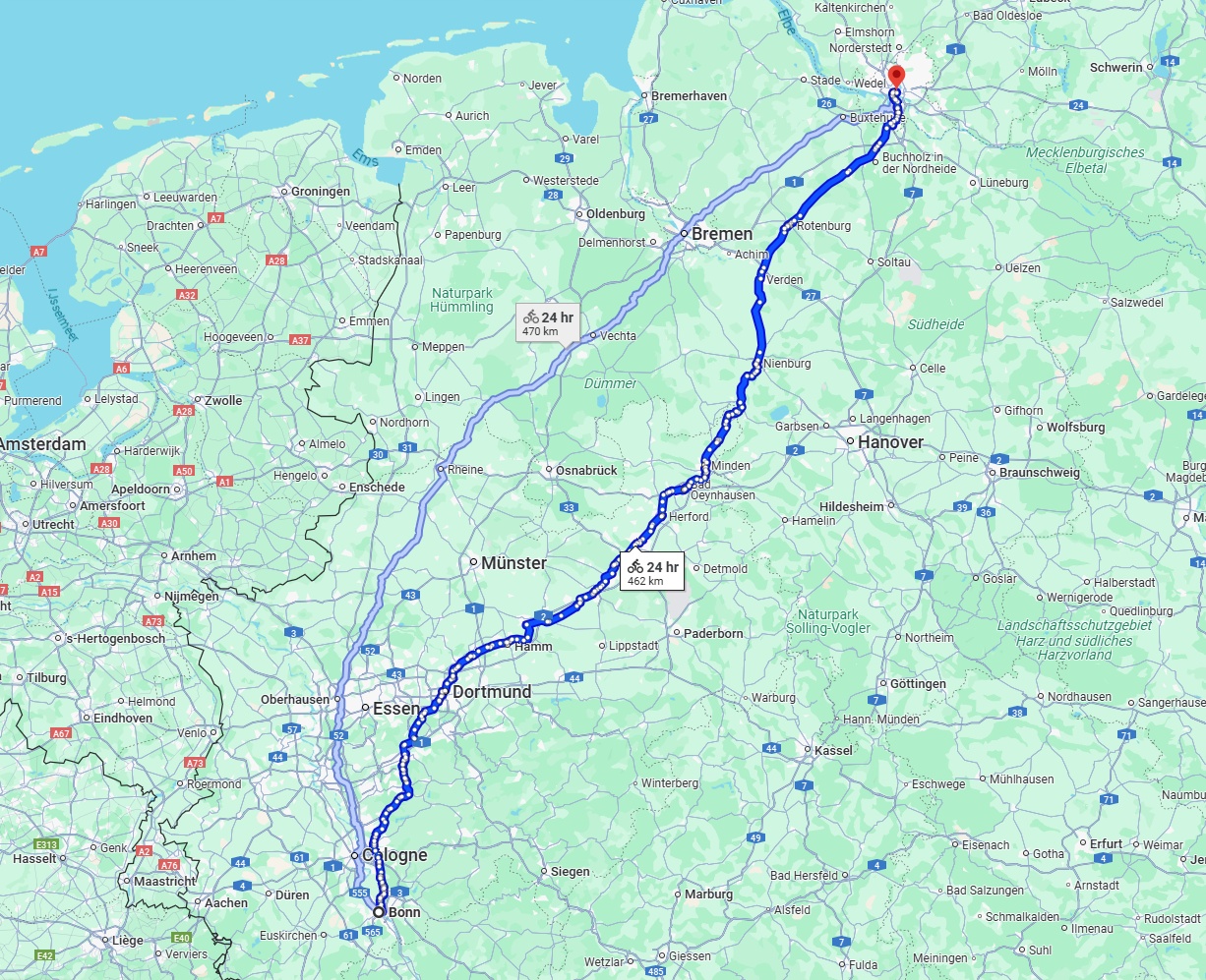 Anreise von Bonn Zu Hamburg Über 