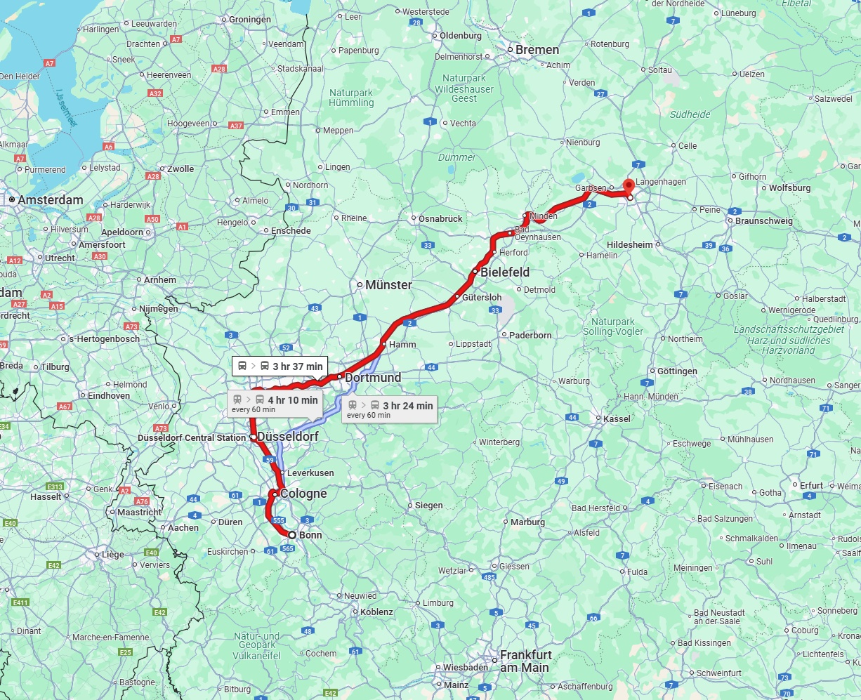 Anreise von Bonn Zu Hannover Über 