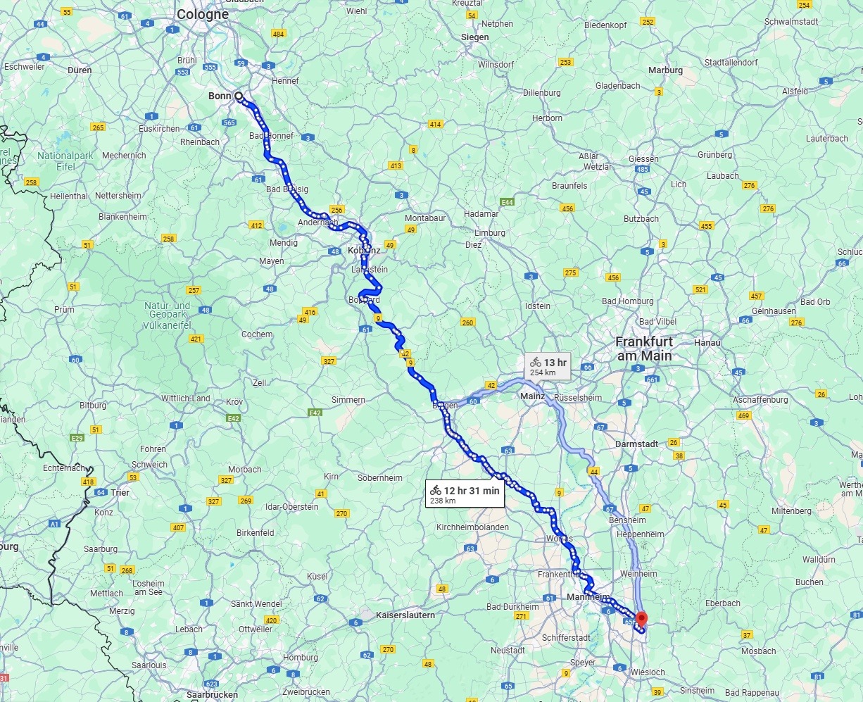 Anreise von Bonn Zu Heidelberg Über 