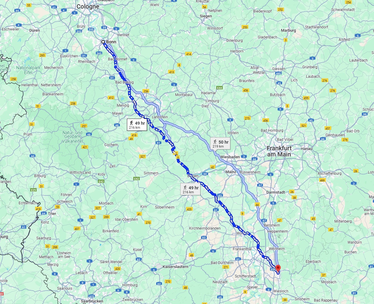 Anreise von Bonn Zu Heidelberg Über 