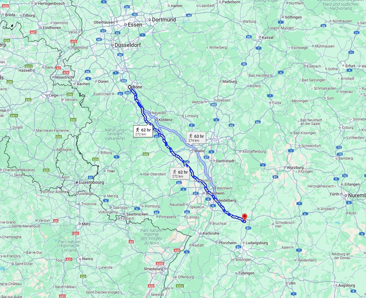 Anreise von Bonn Zu Heilbronn Über 