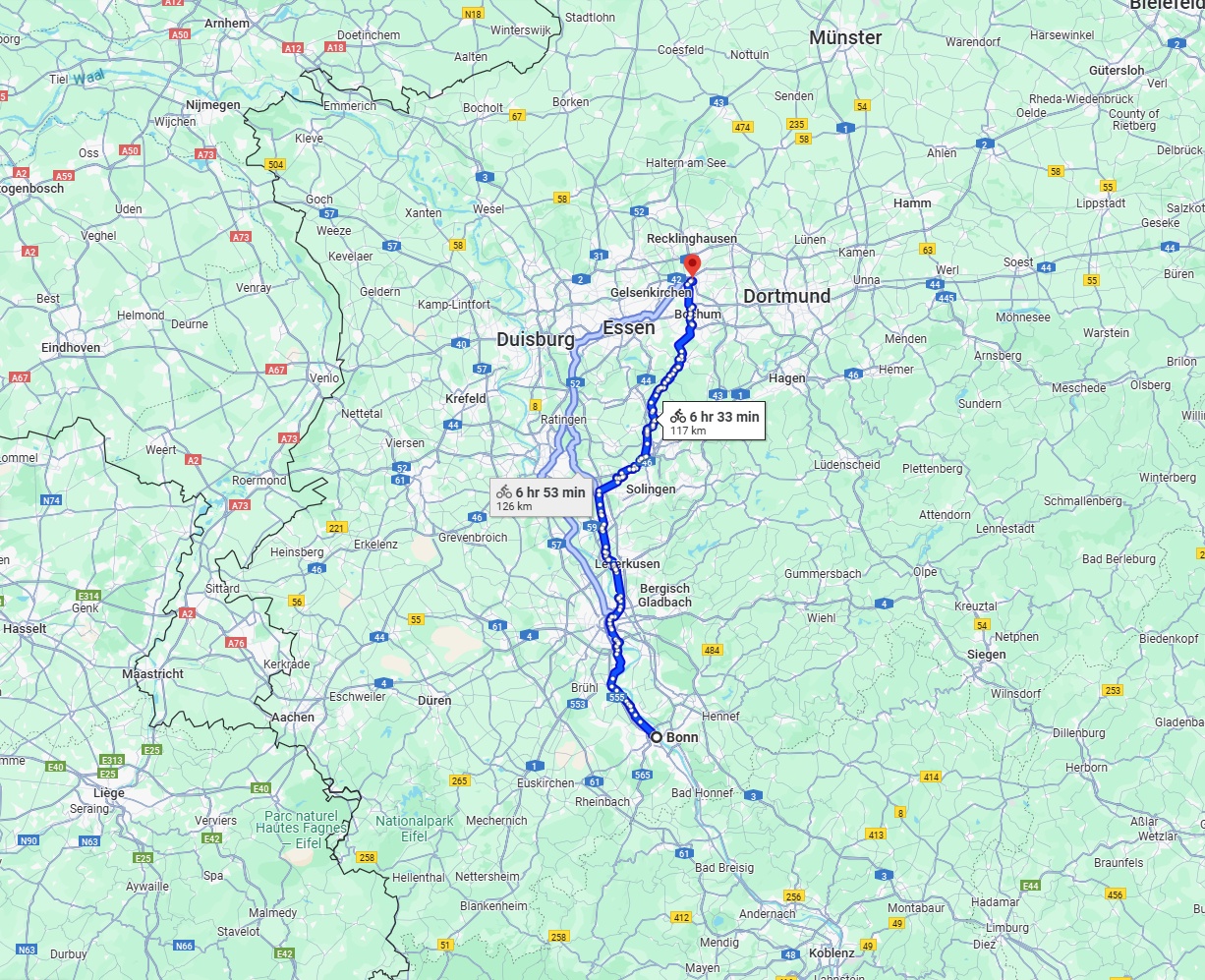 Anreise von Bonn Zu Herne Über 