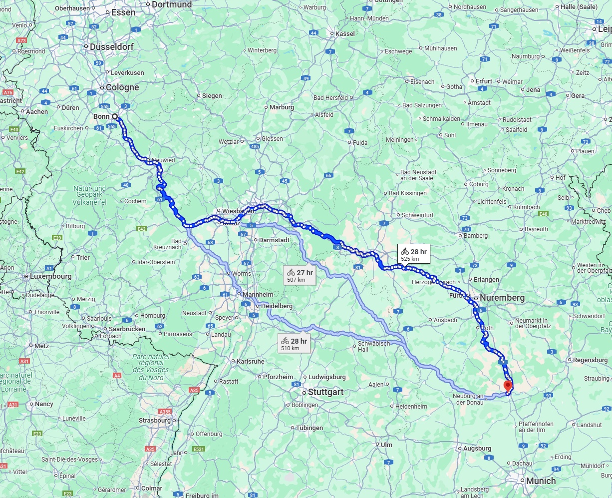 Anreise von Bonn Zu Ingolstadt Über 