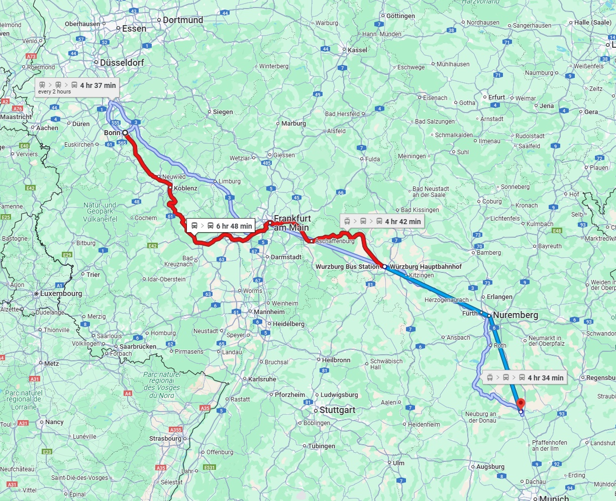 Anreise von Bonn Zu Ingolstadt Über 