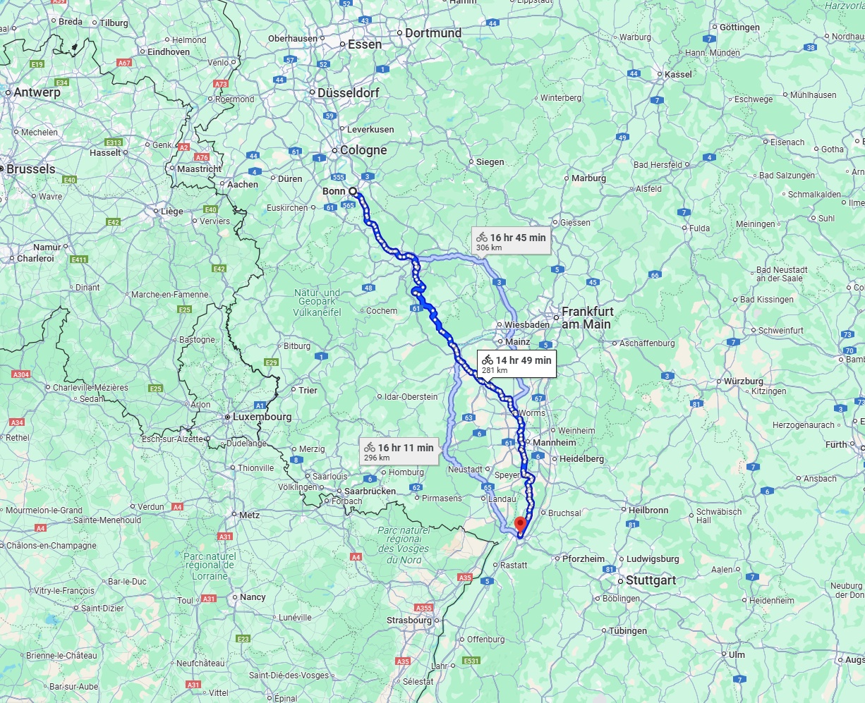 Anreise von Bonn Zu Karlsruhe Über 