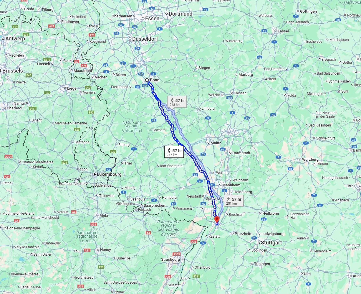 Anreise von Bonn Zu Karlsruhe Über 