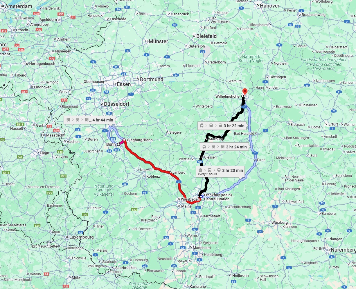 Anreise von Bonn Zu Kassel Über 