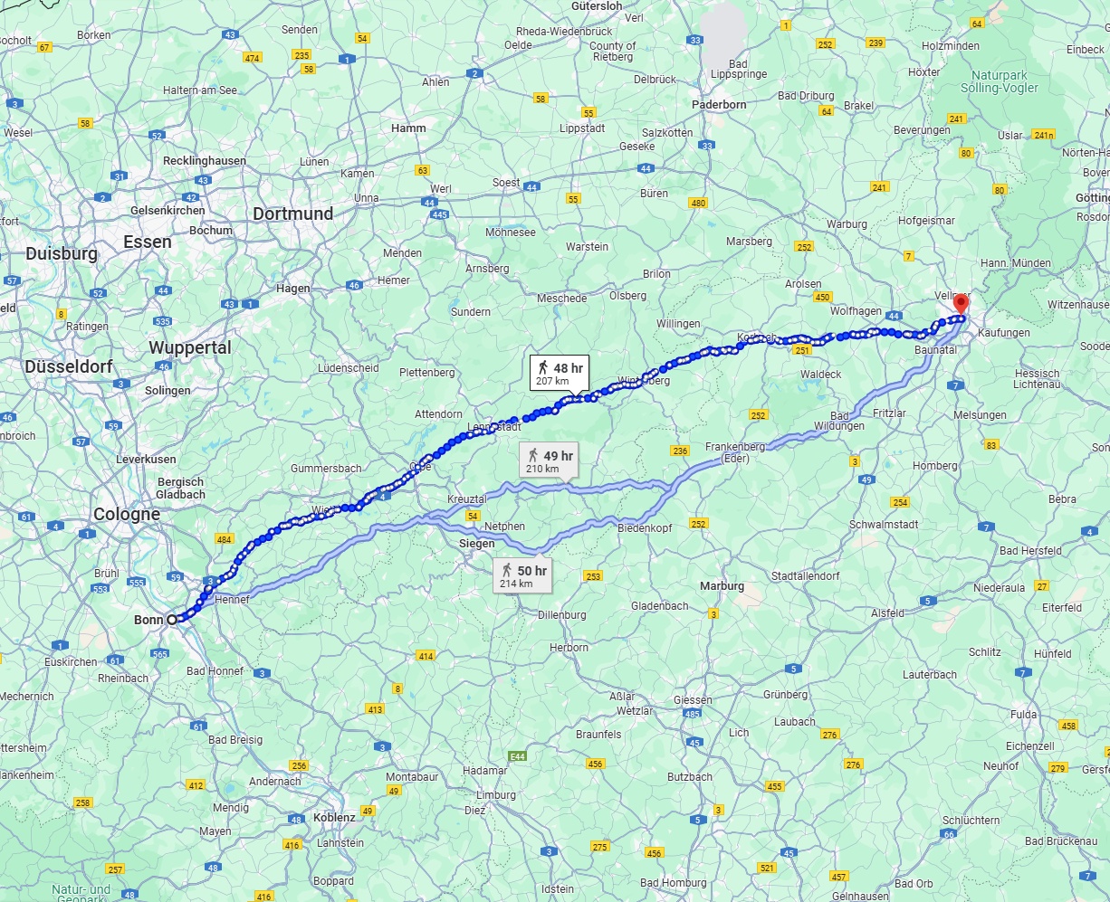 Anreise von Bonn Zu Kassel Über 