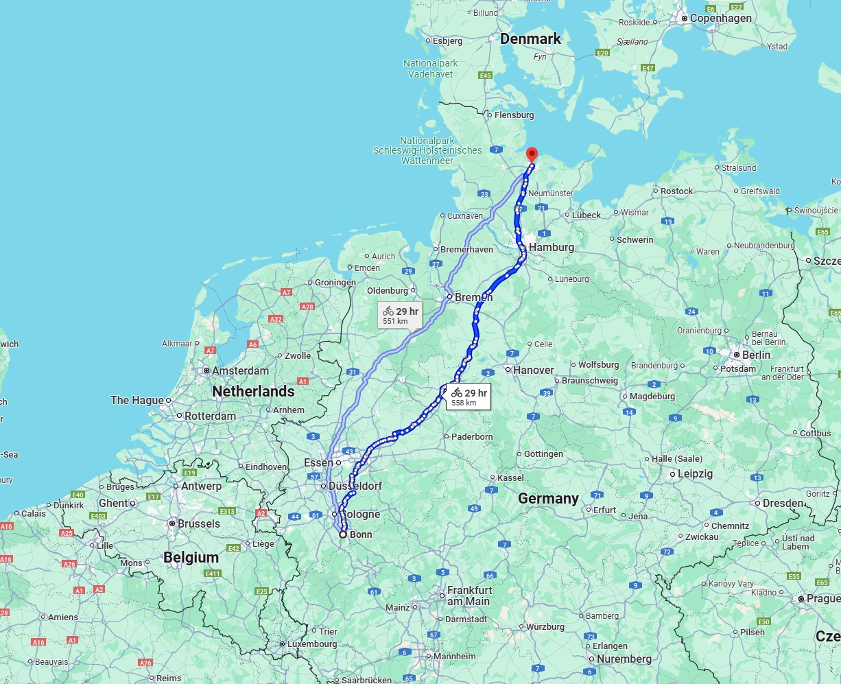 Anreise von Bonn Zu Kiel Über 