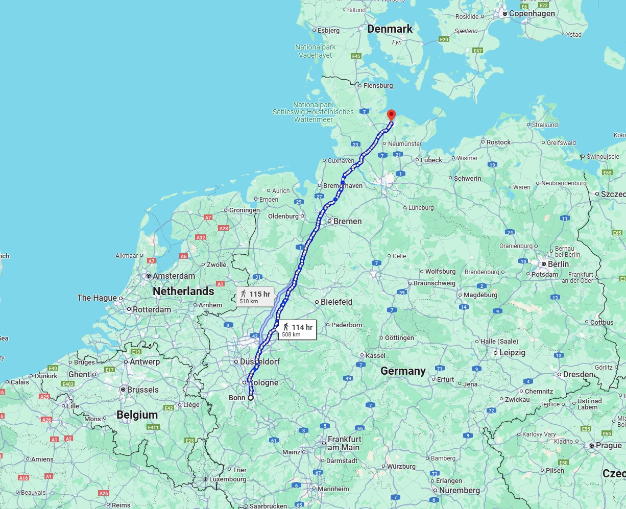 Anreise von Bonn Zu Kiel Über 